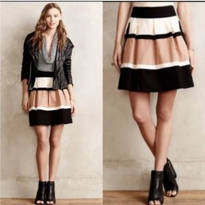 EUC Anthropologie HD in Paris Veldt Stripe A-Line Mini Skirt